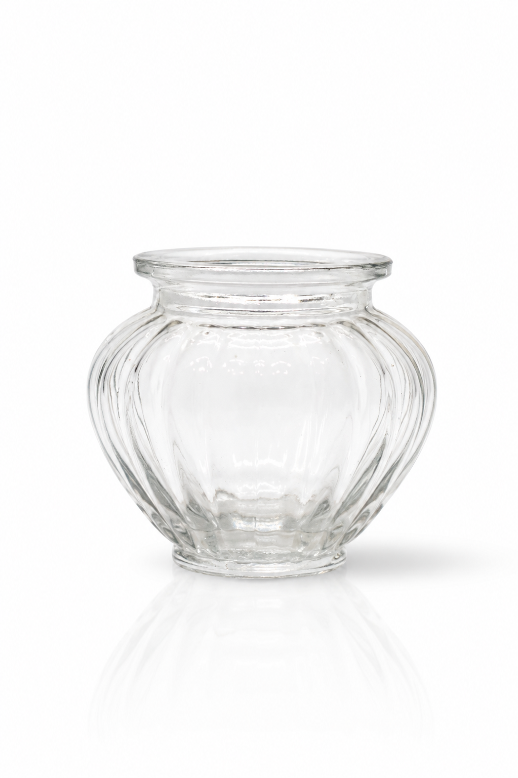 Small Swirled Globe Glass Vase